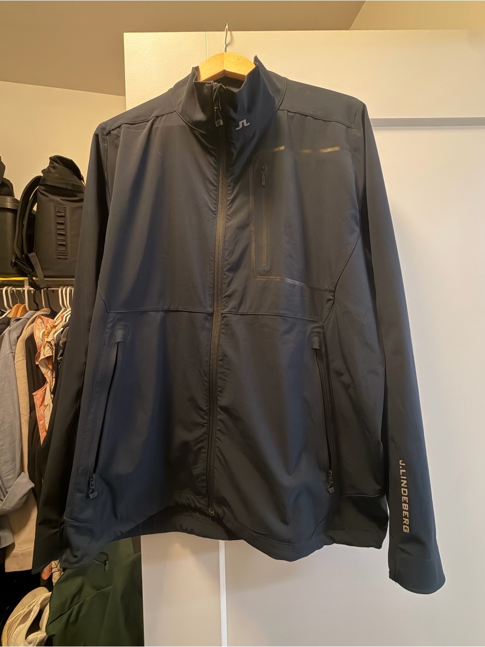 J.Lindeberg Men's Navy Lightweight Zip Jacket